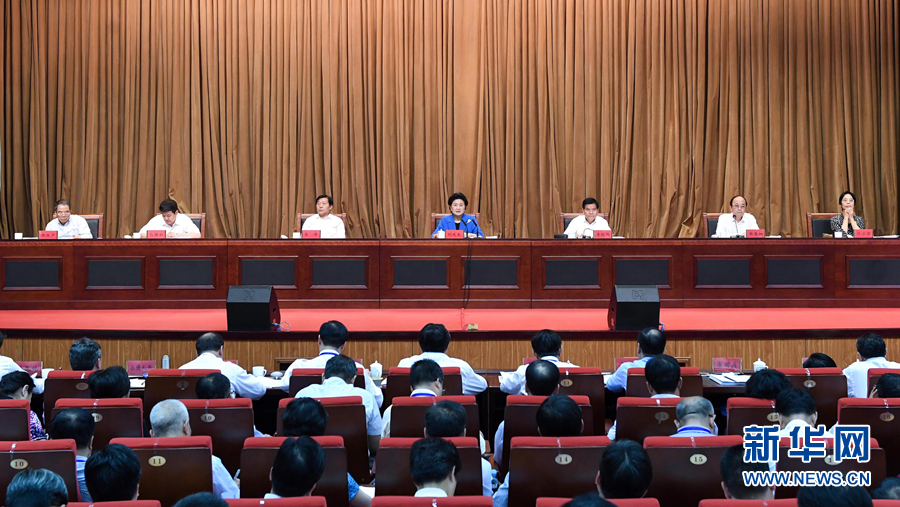 6月25日，全國民族團結(jié)進步創(chuàng)建經(jīng)驗交流現(xiàn)場會在內(nèi)蒙古興安盟召開，中共中央政治局委員、國務(wù)院副總理劉延?xùn)|出席會議并講話。 新華社記者 陳曄華 攝