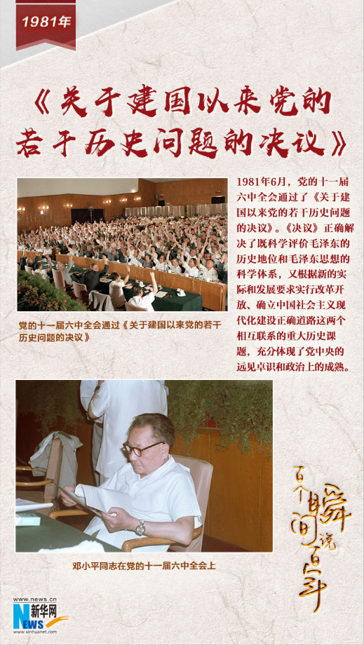 1981，《關(guān)于建國(guó)以來(lái)黨的若干歷史問(wèn)題的決議》