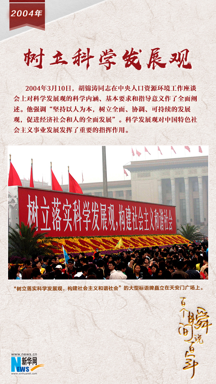 2004，樹(shù)立科學(xué)發(fā)展觀