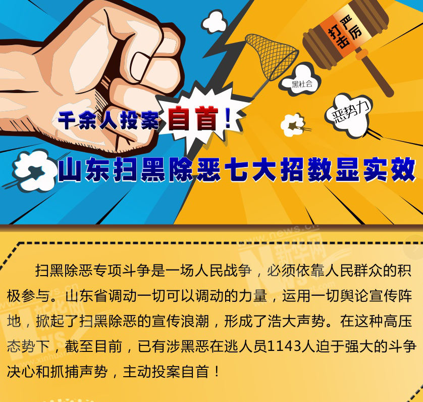 千余人投案自首！山東掃黑除惡七大招數(shù)顯實(shí)效