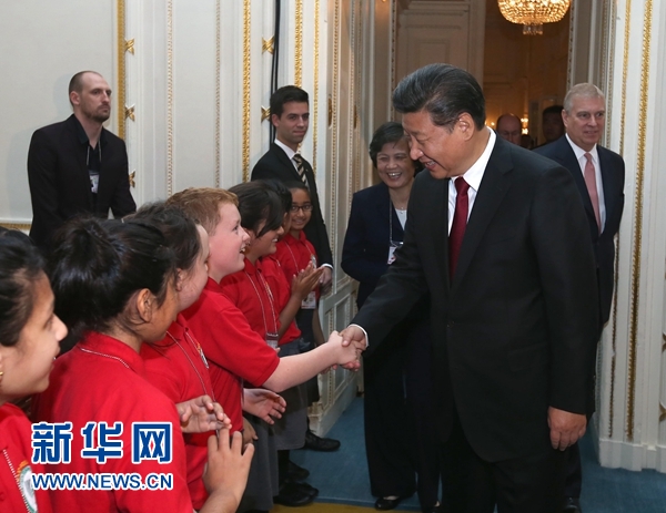 10月22日，國家主席習近平在倫敦出席全英孔子學院和孔子課堂年會開幕式。 新華社記者 龐興雷 攝 